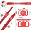 Picture of SANKALA Airtag Dog Collar Holder, [1 Pack] Waterproof Dog Airtag Holder, Silicone Full Body Covered Anti-Lost Protective Apple Air Tag Holder for Pet Collar - Fits All Width Collars, Red