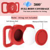Picture of SANKALA Airtag Dog Collar Holder, [1 Pack] Waterproof Dog Airtag Holder, Silicone Full Body Covered Anti-Lost Protective Apple Air Tag Holder for Pet Collar - Fits All Width Collars, Red