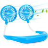 Picture of Portable Neck Fan Rechargeable Personal Hand-Free Fan Mini USB Wearable Neckband Sport Fan, 3 Speed Adjustable, 360 Degrees Free Rotation Perfect for Working, Traveling, Office, Reading (Blue)
