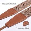 Picture of Padwa Lifestyle Cork Camera Strap - 2" Top Layer Cowhide Head Camera Straps for Photographers,Natural Log Crackle Art Print Style,Soft Chamois Velvet Padded Strap Quick Release fits All Cameras