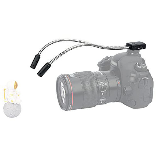 Picture of JJC Ultra-Adjustable LED Macro Arm Light for Insect Plant Jewelry Food Shooting, 5 Brightness CRI 95+ Macro Photography Lighting with Shoe Mount for Canon Nikon Sony DSLR Cameras