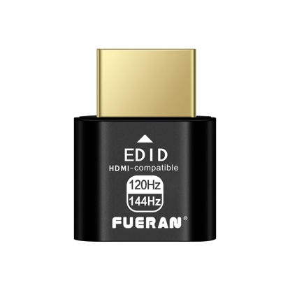 Picture of FUERAN 2K 4K 8K HDMI Dummy Plug-Virtual Monitor Display Emulator Headless Adapter 3840x2160@60Hz 1080@120HDR DVI EDID Emulator (120Hz-144Hz)