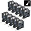 Picture of Aonomi Compatible Industrial Heat Shrink Tube Labels Replacement for DYMO 18053 Fit with DYMO Rhino 4200 5200 5000 6000 Industrial Label Maker (Black on White, 3/8" x 4.9'),10-Pack