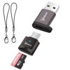 Picture of Veeloon Type C Micro SD/TF Card Reader，High Speed USB C to SD Card Reader ，Portable OTG Card Reader with Anti-Loss Lanyard，Compatible with Laptops, MacBook, iPhones,for Window, Mac OS X and Andriod