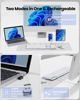 Picture of EWEADN V3 Wireless Keyboard and Mouse with Single Backlit, Metal Panel, Bluetooth/2.4G Rechargeable Computer Keyboard and Mouse Combo Silent Light up Full Size Cute Keyboard-White