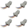 Picture of Jienk 5Pcs DB9 Male to RJ45 Modular Adapter, DB9 to RJ45 Female Jack Ethernet Adapter