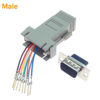 Picture of Jienk 5Pcs DB9 Male to RJ45 Modular Adapter, DB9 to RJ45 Female Jack Ethernet Adapter