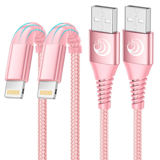 Picture of 2 Pack 10ft iPhone Charger, [Apple MFi Certified] Long iPhone Charger Cord 10 ft Nylon Braided Lightning to USB Cable Fast Charging Cords Compatible with iPhone 14 13 12 11 Pro Max XR XS X 8 7 6