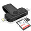 Picture of USB C Lightning SD Card Reader for iPhone 15 iPad Mac - 2 in 1 Micro SD/SD Card Adapter(Read Two Cards simultaneously), Portable Digital Camera Adapter Memory Card Reader, Plug and Play