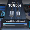 Picture of UGREEN USB C Extension Cable, (10Gbps/100W) USB C 3.2 Extender, Fast Charging & Transfer Type C Male to Female Cord Compatible with PSVR2/MacBook Air M2 Pro//iPad Pro/Magsafe/USB C Hub 3.3 ft