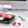 Picture of KNOWSQT Wireless Keyboard and Mouse Combo, Black Colorful Retro 2.4GHz Typewriter Keyboard with Cute Round Keycaps, DPI Adjustable Optical Wireless Mouse Compatible with PC Laptop