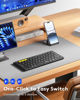 Picture of Samsers Full-Size Foldable Bluetooth Keyboard, KF08S Wireless Folding Keyboard with PU Leather Cover, Portable Travel Keyboard for iPhone iPad Smartphone Tablet Laptop, Android Windows Mac OS, Black
