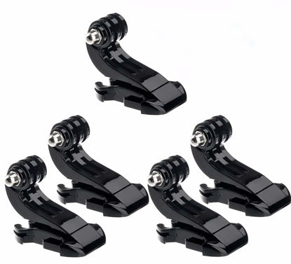 Picture of (5 Packs) Fotasy Vertical Surface J-Hook Buckle Mount Adapter, J Hook Clip Helmet Mount for GoPro Hero 2 3 3+ 4 5 6 7 8