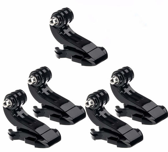 Picture of (5 Packs) Fotasy Vertical Surface J-Hook Buckle Mount Adapter, J Hook Clip Helmet Mount for GoPro Hero 2 3 3+ 4 5 6 7 8