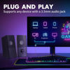 Picture of Bingxue H21 Classic Computer Speakers for Desktop PC, Full Stereo Sound, USB-Powered, Gaming Speaker with 3.5mm Aux Multimedia for Laptop/Desktop/Tablets/Phone（Black）