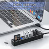 Picture of USB Hub with SD/TF Card Reader, VIENON 8 in 1 USB Extender USB Splitter with SD/Micro SD Memory Card Reader and 6 USB Ports for PC, Laptops, Surface Pro, MacBook, iMac Pro-3FT
