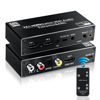 Picture of avedio links HDMI Switch Audio Extractor, HDMI Switch Splitter 2 Inputs 1 Output with Remote 4K@60hz, 2-Port HDMI2.0b Switcher Box with Optical Toslink SPDIF+Coaxial+Analog RCA Stereo Audio Out