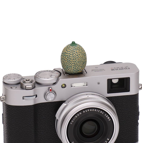 Picture of Renyian Fruit Shape Hot Shoe Cover Universal Camera Hot Shoe Cap Camera Mount Protection Decor (Cantaloupe)