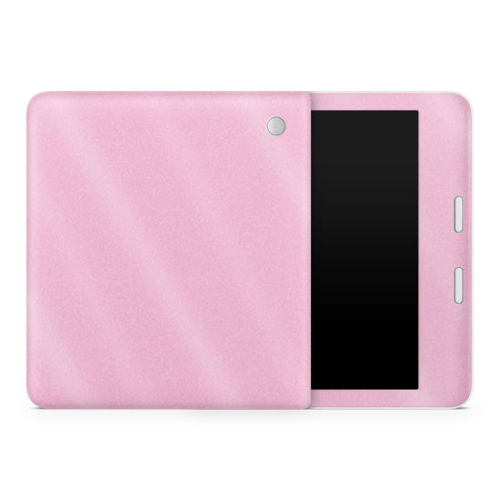 Picture of Glossy Glitter Tablet Skin Compatible with Kobo Libra 2 (2023) - Solid Pink - Premium 3M Vinyl Protective Wrap Decal Cover - Easy to Apply | Crafted in The USA by MightySkins