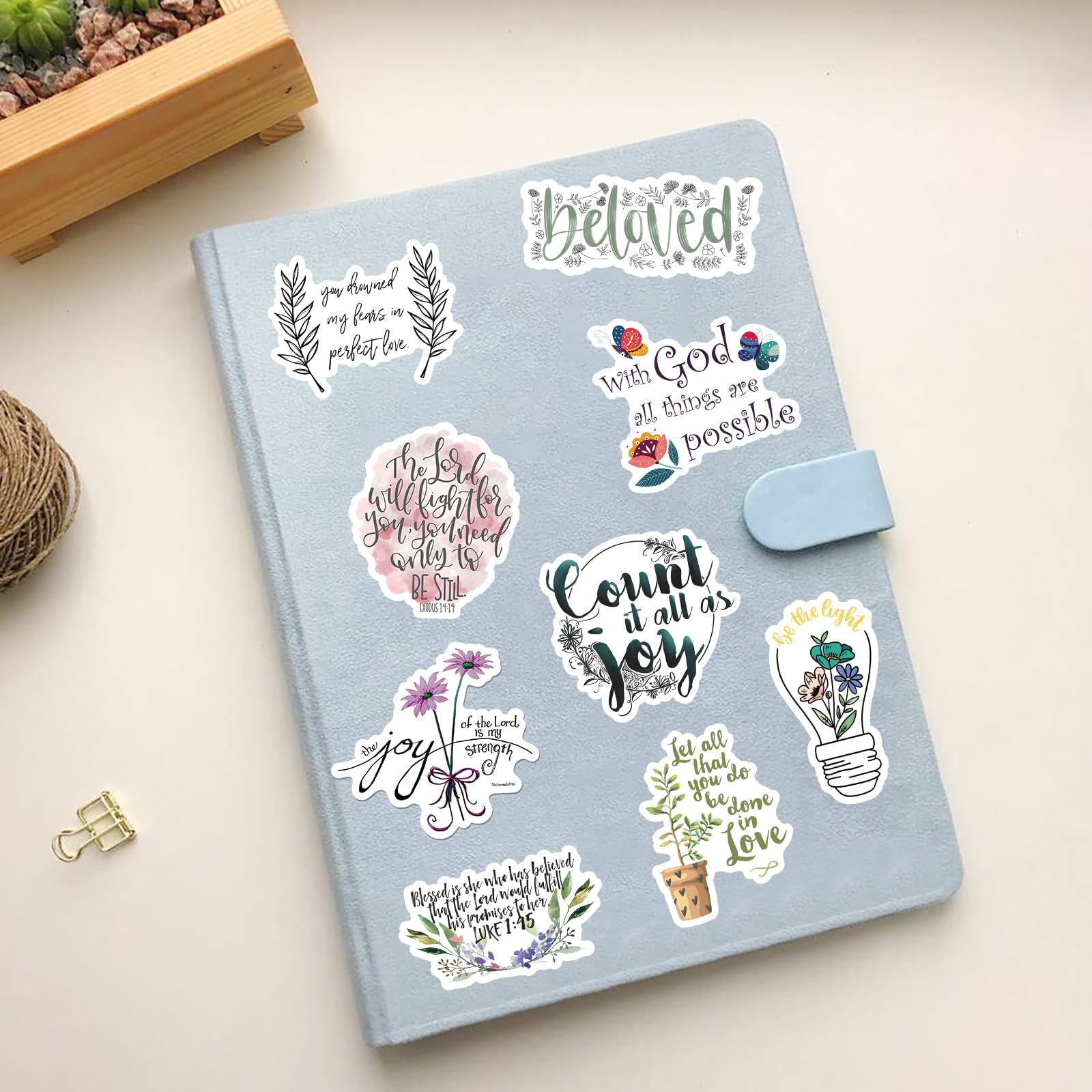 GetUSCart- Bible Stickers 100PCS Christian Jesus Scripture Stickers ...