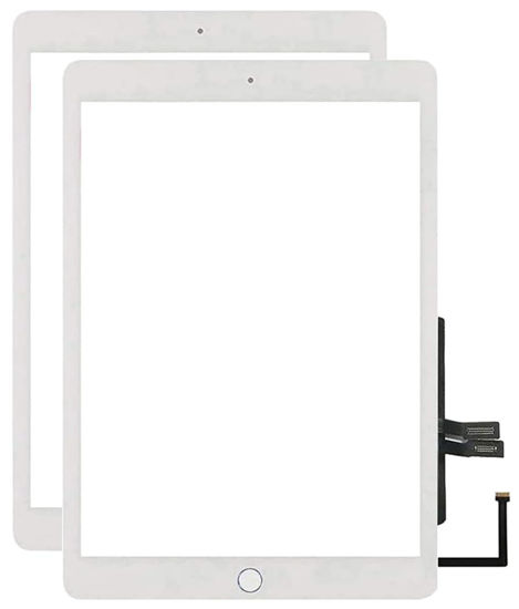 Picture of VDASO for iPad 6 6th Gen Screen Replacement A1893 A1954 2018 2 Pack Digitizer 9.7 Inch, for iPad 6th Generation Touch Glass with Home Button (White)