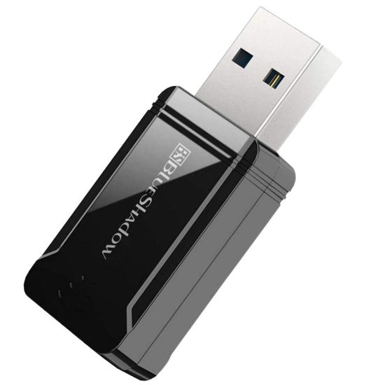 Picture of Blueshadow AC1300 USB WiFi Adapter - 2.4G/5G Dual Band Wireless Network Adapter for Desktop Computers PC, MU-MIMO WiFi Dongle, USB 3.0, Supports Windows 11, 10, 8.1, 8, 7, XP/MAC OS 10.5-10.15