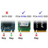 Picture of NFHK NGFF M-Key NVME AHCI SSD to PCI-E 3.0 16x x4 Adapter for 80mm XP941 SM951 PM951 A110 m6e 960 EVO SSD