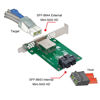 Picture of chenyang Dual Ports Mini SAS HD SFF-8644 to Internal SAS HD SFF-8643 PCBA Female Adapter with Low Profile Bracket