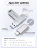 Picture of MFi Certified 512GB Flash Drive Thumb Drives USB Memory Stick High Speed Jump Drive, Portable Photo Stick External Storage iPhone Flash Drive for iPhone/iPad/Android/PC