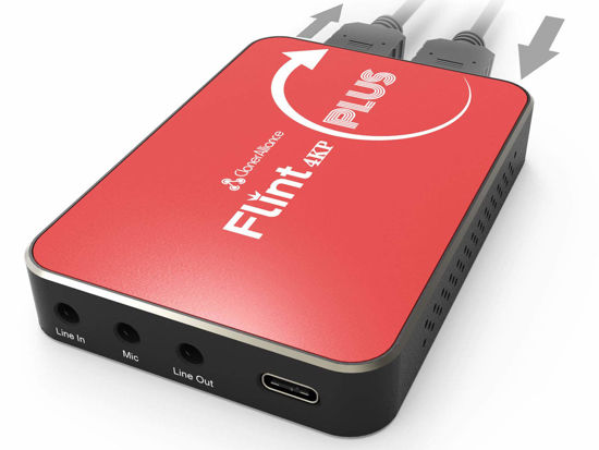 Picture of ClonerAlliance Flint 4KP Plus, 4K@60fps Passthrough, 1080p@60fps Video Capture with Mic Input, Ultra-Low Latency, Plug&Play. for Game Consoles, DSLR