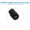 Picture of Fancasee 2 Pack 3 ft 5.5mm x 2.5mm DC Power Extension Cable Male to Female Plug Adapter Extension Cord for IP Camera CCTV Surveillance Security Camera LED Strip DVR Router