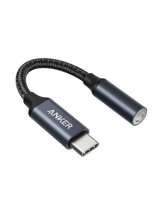 Picture of Anker USB C to 3.5mm Audio Adapter, Male to Female Nylon Cable for Samsung S20/S20+/S20 Ultra, Pixel 4/+ 4XL, and More Type C Devices
