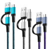 Picture of USB C to USB C Cable, 60W 3 Pack Fast Charging Cords 6ft QC & PD 2-in-1 USB-A/C to Type C Charger Cord Compatible with Samsung Galaxy S21 S10 S9 Note20, MacBook Pro 2020/2019, iPad Pro 2020/2019
