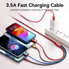 Picture of Multi Charging Cable 3.5A, [2Pack 6Ft] 4 in 1 Fast Charging Cable, Multi Charging Cord, Multi USB Cable Adapter with IP/Type C/Micro Ports for Cell Phones/iPhone/Samsung Galaxy/PS/Tablets & More