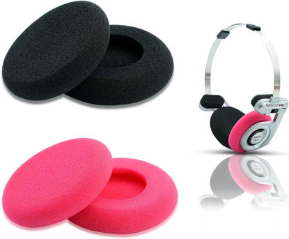 Picture of GVOEARS Replacement Earpads Cushion for Koss Portapro Headphones 2 Pairs (Rose+Black)