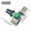 Picture of USB Fan Speed Controller, DC 5V Stepless Mini USB Fan Governor DC 4-12V to 2.5-8V 5W Regulator Speed Control Knob with Switch(3PCS)
