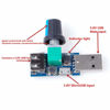 Picture of USB Fan Speed Controller, DC 5V Stepless Mini USB Fan Governor DC 4-12V to 2.5-8V 5W Regulator Speed Control Knob with Switch(3PCS)