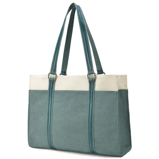 Picture of Laptop Bag for Women College Work Tote Bags Large Capacity Bookbags Shoulder Purse, 15.6 Inch