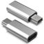Picture of Mini USB 2.0 to USB C Adapter (2-Pack), USB Type C Female to Mini USB Male Converter Connector Support Charging Data Sync for Digital Camera, GPS, Dash Cam, MP3 Player and More (Silver)