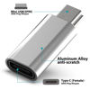 Picture of Mini USB 2.0 to USB C Adapter (2-Pack), USB Type C Female to Mini USB Male Converter Connector Support Charging Data Sync for Digital Camera, GPS, Dash Cam, MP3 Player and More (Silver)
