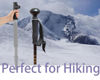 Picture of Rigdance Monopod Handle Grip + Trekking Pole Head Grip Knob with Compass for Hiking, Converted Monopod to a Cane Walking Stick