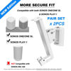 Picture of EMAQUIN Wall Mounts Brackets-Pair Set(2PCS) for SONOS ONE/SONOS ONE SL/SONOS Play 1 Speaker (Include 2PCS,Swivel and Tilt,Compatible with Both SONOS ONE/ONE SL/SONOS Play 1,White Pair)