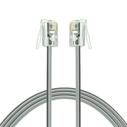 Picture of NECABLES Phone Cord 15 ft Telephone Cord Phone Line Cord RJ11 6P4C Male to Male for Landline Phone and Fax - 15 Feet
