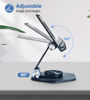 Picture of SOJUNER Tablet Stand Holder for Desk, Swivel iPad Stand with 360 Rotating Base, Aluminum Foldable Desktop Stand Holder Compatible with All Tablet Such as iPad Pro 12.9,11,10.5,9.7, Dark Grey