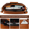 Picture of Leather Messenger Bag for Men 15.6 Inch Waterproof Vintage Leather Laptop Briefcase Large Satchel Shoulder Bag Office Travel College Computer Laptop Bag, Brown