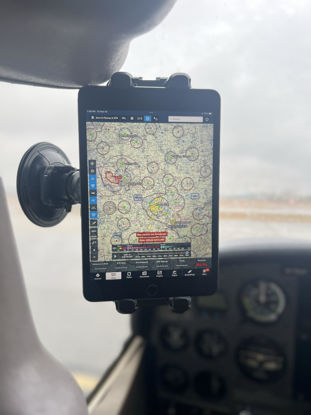 Picture of FlightPro ProAviator Suction Cup Mount - Curved Arm - Supports Multi Angle Display - for Pilots, General Aviation (ProAviator: iPad Mount)