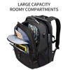 Picture of KROSER Travel Laptop Backpack 18.4 inch XXXL Computer Backpack Stylish College Backpack with RFID Pockets USB Charging Port REFLECTIVE STRIPS Water-Repellent Day pack for Business/Men