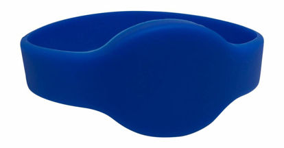 Picture of 10 Blue 26 Bit Proximity Wristbands AuthorizID Weigand Prox Wrist Band Compatable with ISOProx 1386 1326 H10301 Format Readers. Works with The vast Majority of Access Control Systems