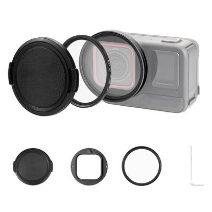 Picture of PULUZ Lens Filter Kit for Insta360 Ace Pro Camera,Aluminum Alloy Frame,52mm UV Lens Filter Adapter Ring with Lens Cover for Insta360 Ace Pro Action Camera Accessories