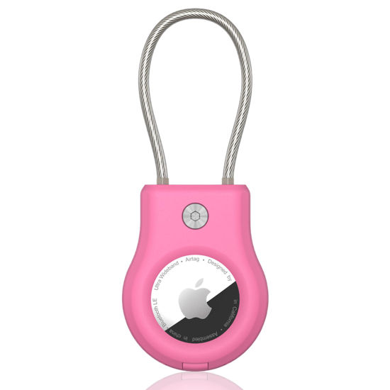 Picture of SCALLOP Airtag Keychain Holder, Air Tag Lock Case Holders with Wire Cable, Sturdy Protection Airtag Key Chain, Compatible Apple Airtag for Key Ring,Keys, Luggage
